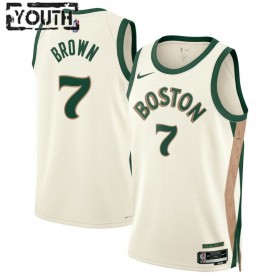 Maillot NBA Boston Celtics Jaylen Brown 7 Nike 2023-24 City Edition Blanc Swingman - Enfant